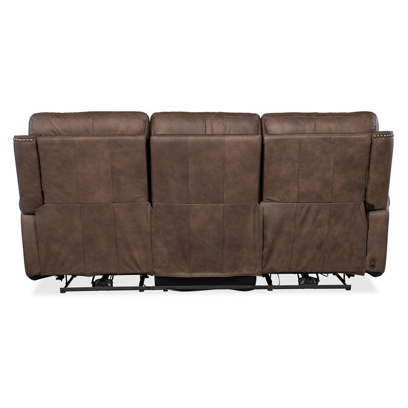 SS - Duncan Power Sofa With Power Headrest & Lumbar - Dark Brown