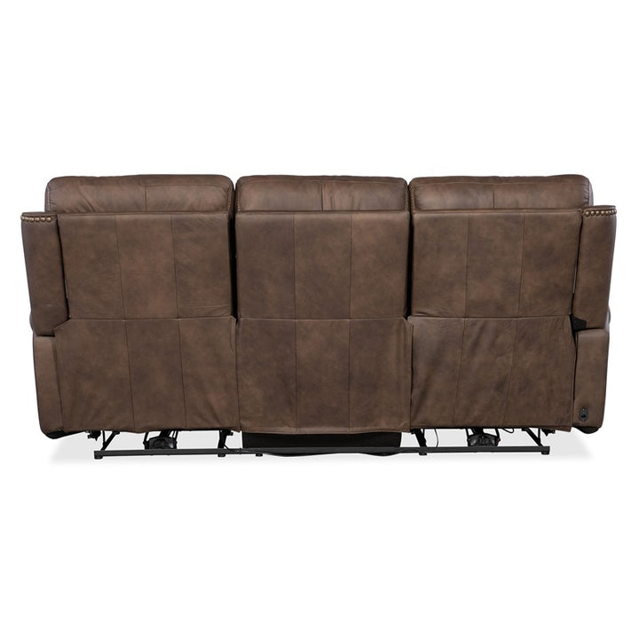 SS - Duncan Power Sofa With Power Headrest & Lumbar - Dark Brown