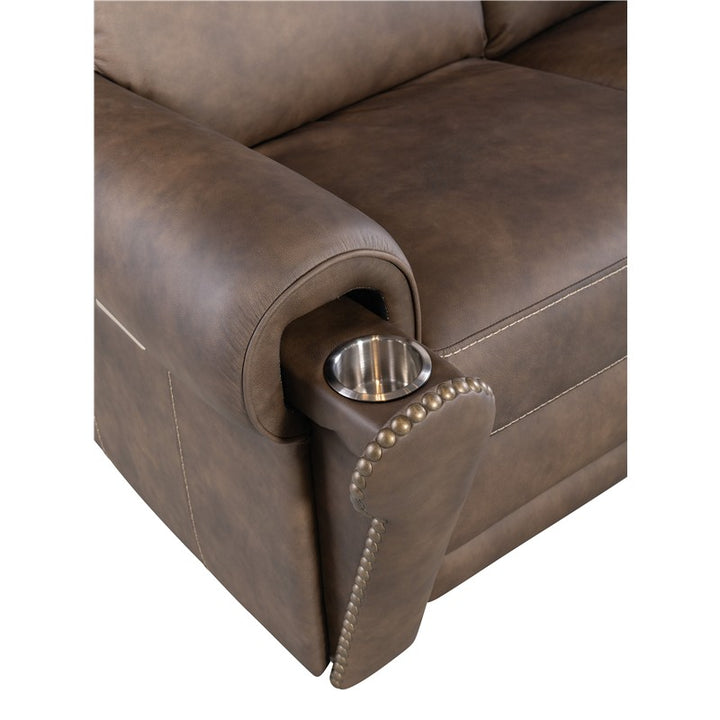 SS - Duncan Power Sofa With Power Headrest & Lumbar - Dark Brown