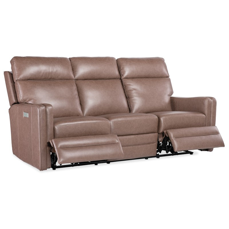 MS - Twain Zero Gravity Power Sofa With Power Headrest And Lumbar - Brown / Gray