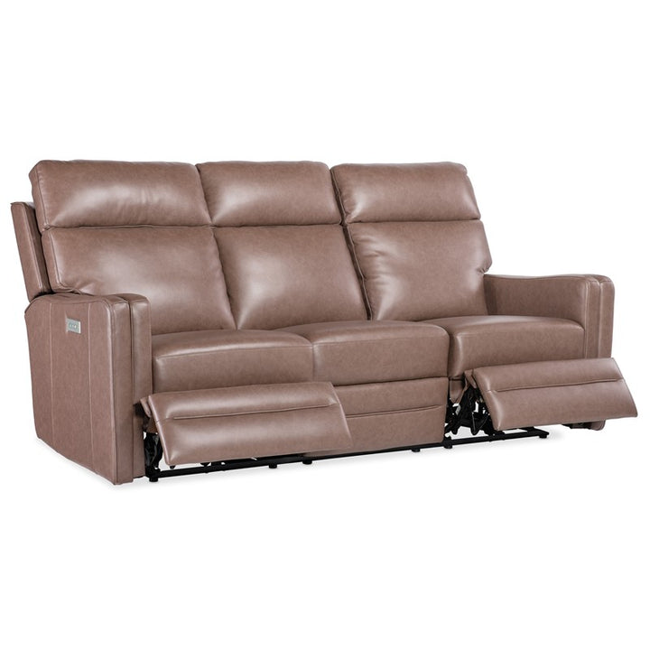 MS - Twain Zero Gravity Power Sofa With Power Headrest And Lumbar - Brown / Gray