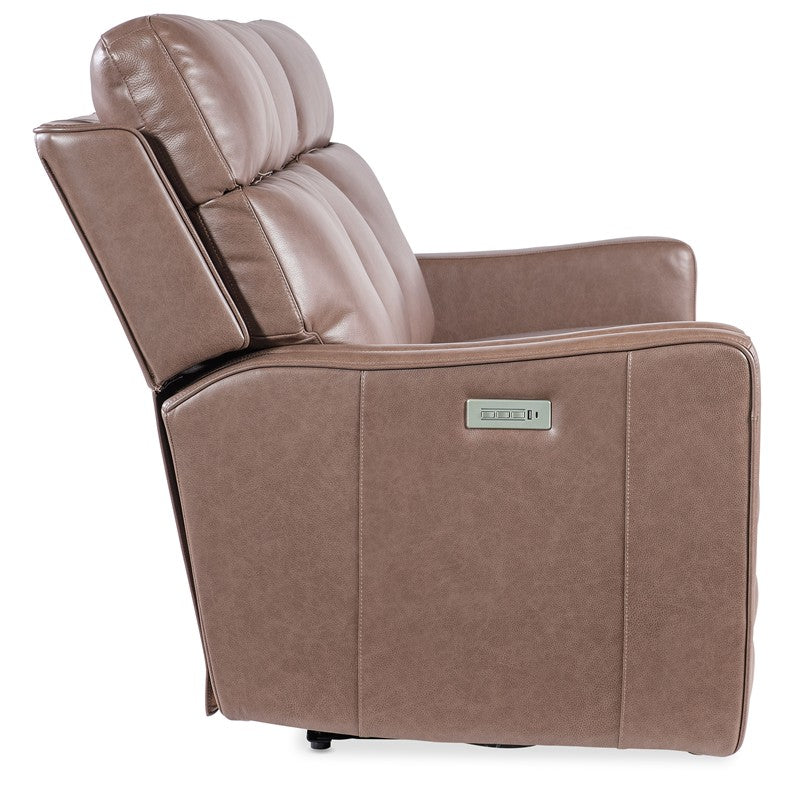 MS - Twain Zero Gravity Power Sofa With Power Headrest And Lumbar - Brown / Gray