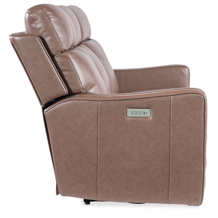 MS - Twain Zero Gravity Power Sofa With Power Headrest And Lumbar - Brown / Gray