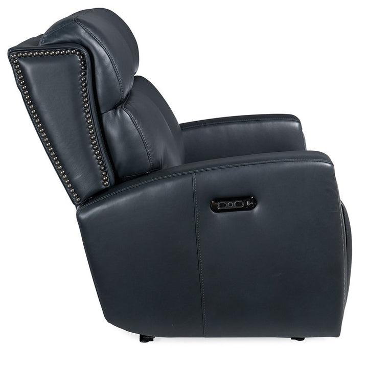 MS - Ruthe Zero Gravity Power Recline Loveseat With Power Headrest - Blue