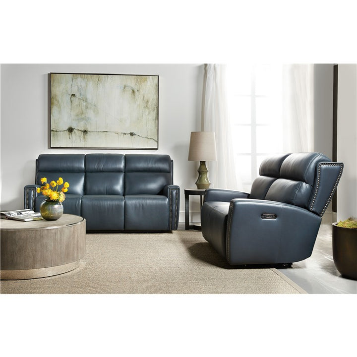 MS - Ruthe Zero Gravity Power Recline Loveseat With Power Headrest - Blue