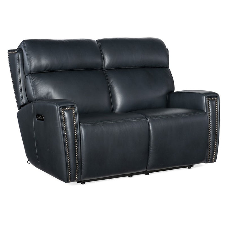 MS - Ruthe Zero Gravity Power Recline Loveseat With Power Headrest - Blue