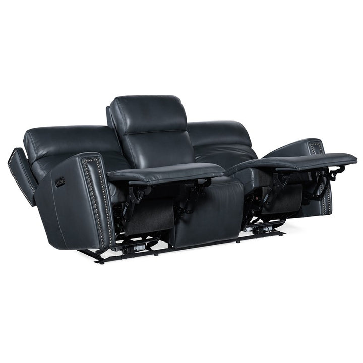 MS - Ruthe Zero Gravity Power Sofa With PH & Hidden Console - Blue