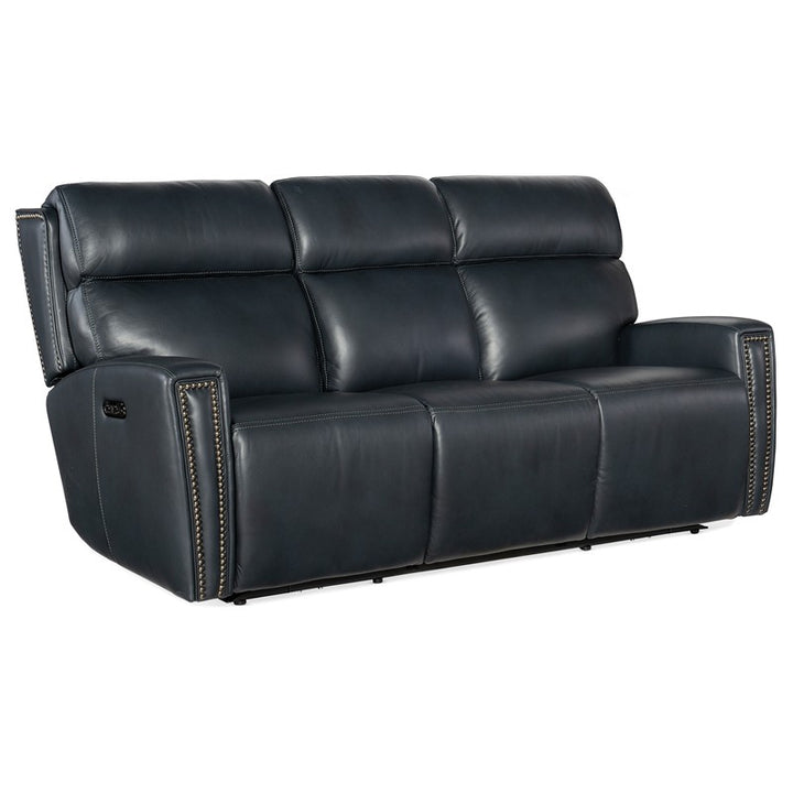 MS - Ruthe Zero Gravity Power Sofa With PH & Hidden Console - Blue