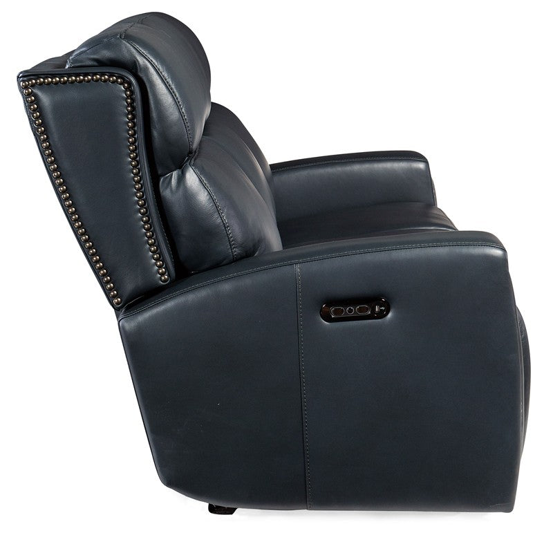 MS - Ruthe Zero Gravity Power Sofa With PH & Hidden Console - Blue