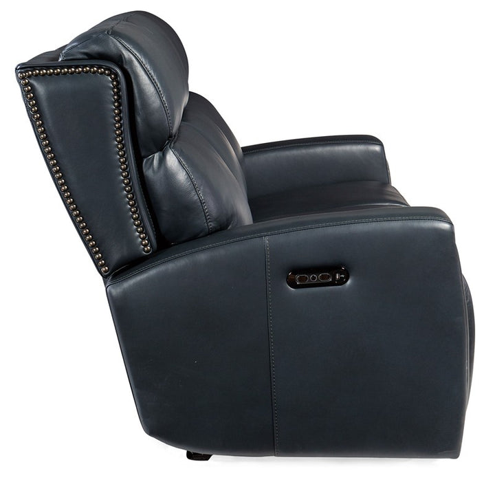 MS - Ruthe Zero Gravity Power Sofa With PH & Hidden Console - Blue
