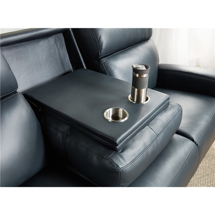 MS - Ruthe Zero Gravity Power Sofa With PH & Hidden Console - Blue