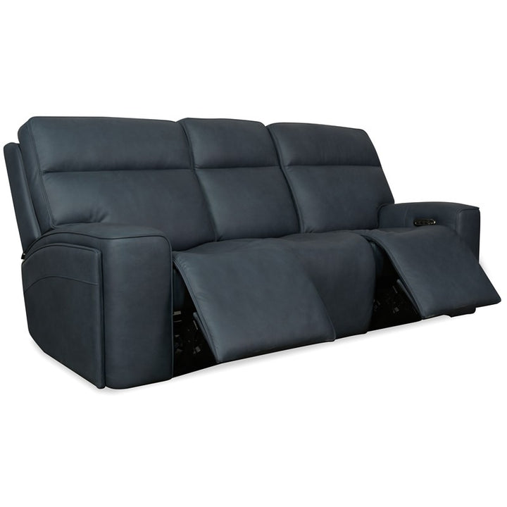 Riverton - Power Sofa With Power Headrest And Lumbar - Black
