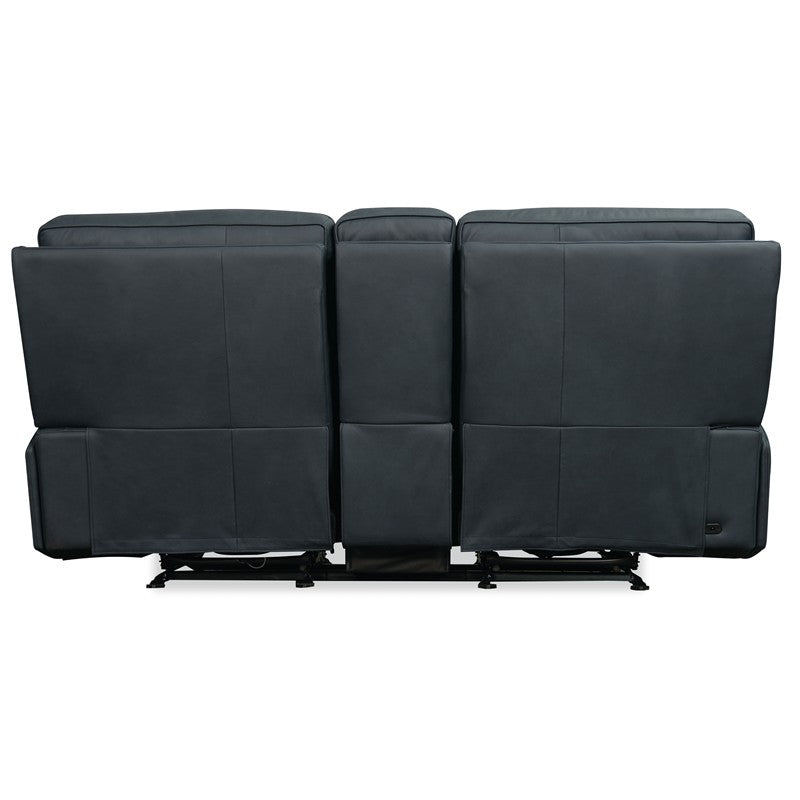 Riverton - Power Gliding Console Loveseat With Power Headrest And Lumbar - Black
