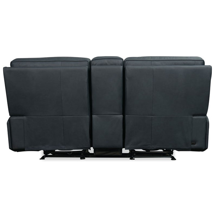 Riverton - Power Gliding Console Loveseat With Power Headrest And Lumbar - Black