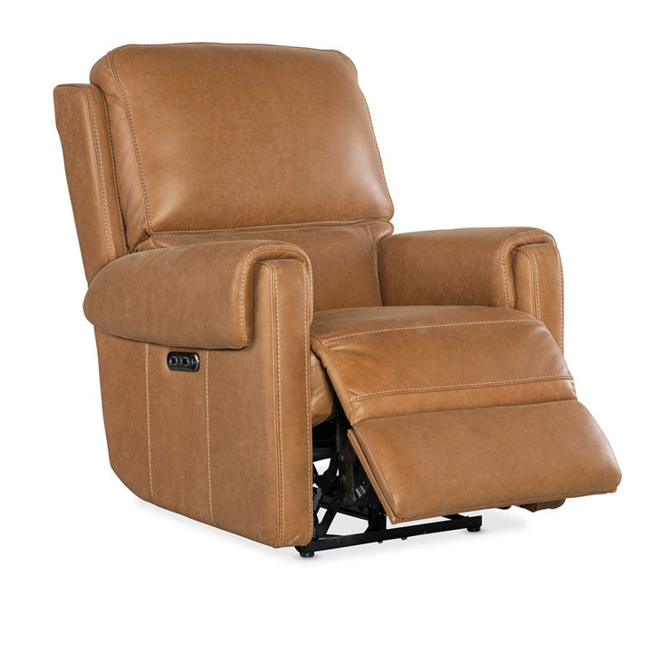 SS - Somers Power Recliner With Power Headrest - Light Brown