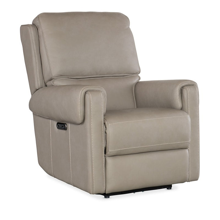 SS - Somers Power Recliner With Power Headrest - Pearl Silver