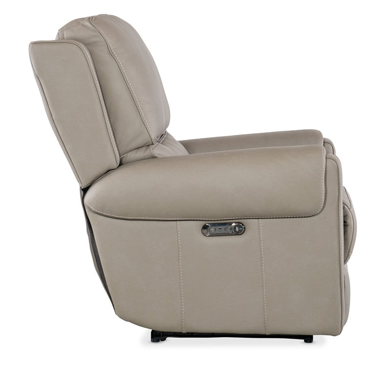 SS - Somers Power Recliner With Power Headrest - Pearl Silver