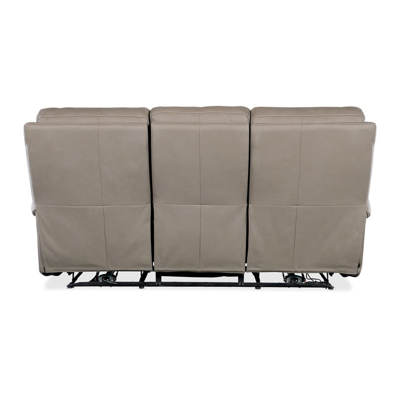 SS - Somers Power Sofa With Power Headrest - Pearl Silver