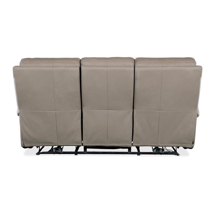 SS - Somers Power Sofa With Power Headrest - Pearl Silver