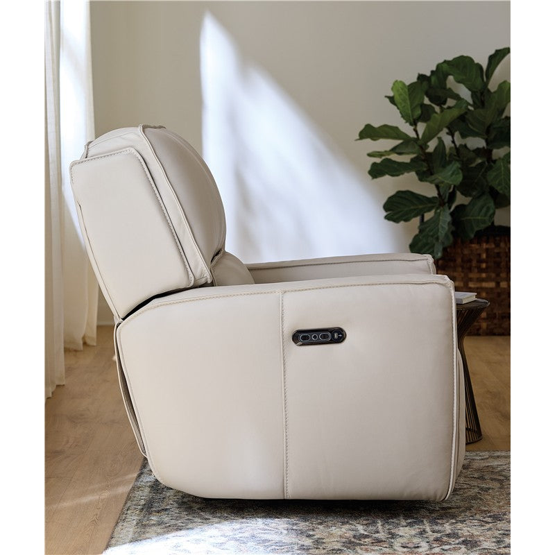 MS - Miles Zero Gravity Power Recliner With Power Headrest - White