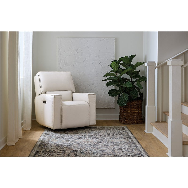 MS - Miles Zero Gravity Power Recliner With Power Headrest - White