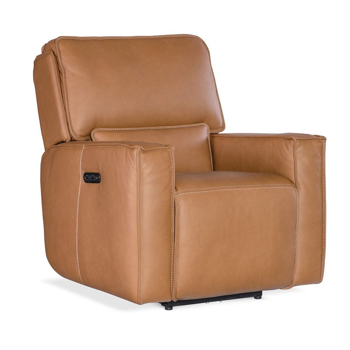 MS - Miles Zero Gravity Power Recliner With Power Headrest - Light Brown