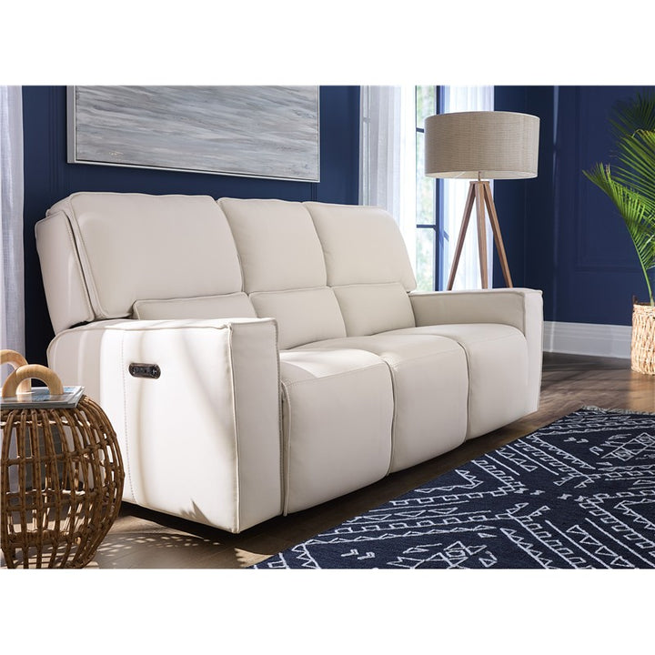 MS - Miles Zero Gravity Power Sofa With Power Headrest - White