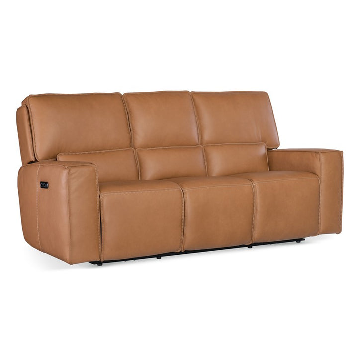 MS - Miles Zero Gravity Power Sofa With Power Headrest - Light Brown