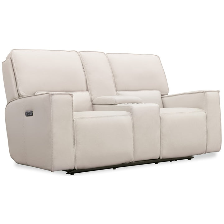 MS - Miles Zero Gravity Console Loveseat With Power Recline & Power Headrest - Gray