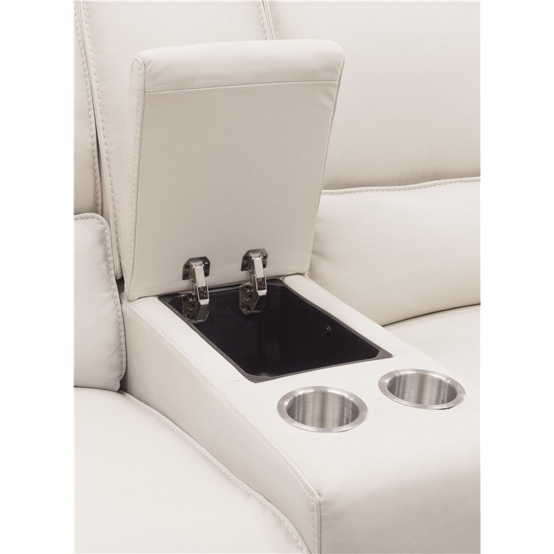 MS - Miles Zero Gravity Console Loveseat With Power Recline & Power Headrest - Gray