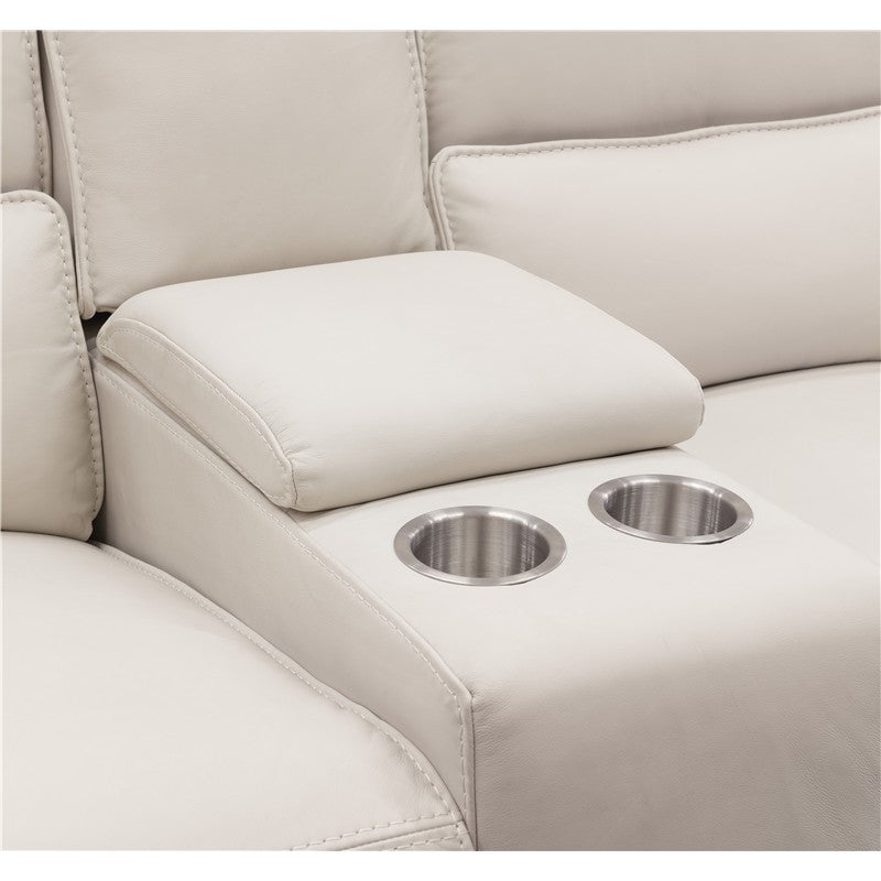 MS - Miles Zero Gravity Console Loveseat With Power Recline & Power Headrest - Gray