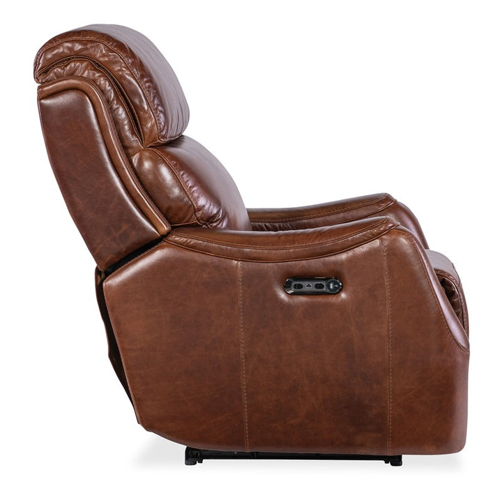 MS - Harlan Zero Gravity Power Recliner With Power Headrest - Dark Brown