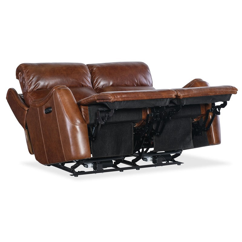 MS - Harlan Zero Gravity Power Loveseat With Power Headrest - Dark Brown