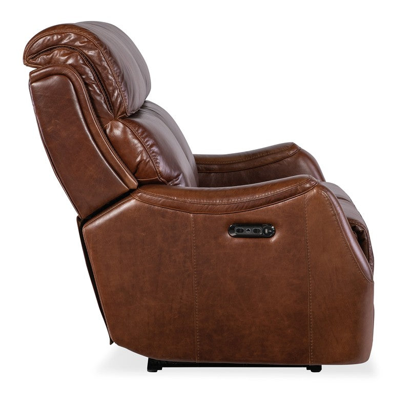 MS - Harlan Zero Gravity Power Loveseat With Power Headrest - Dark Brown