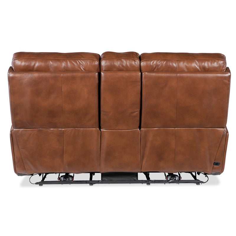 MS - Crosby Zero Gravity Power Console Loveseat With Power Headrest - Brown