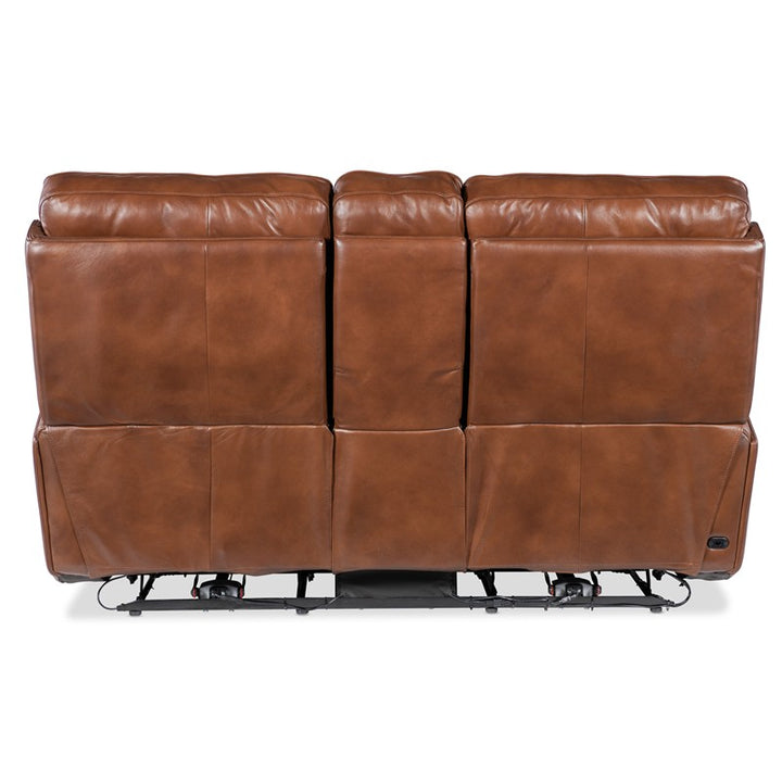 MS - Crosby Zero Gravity Power Console Loveseat With Power Headrest - Brown