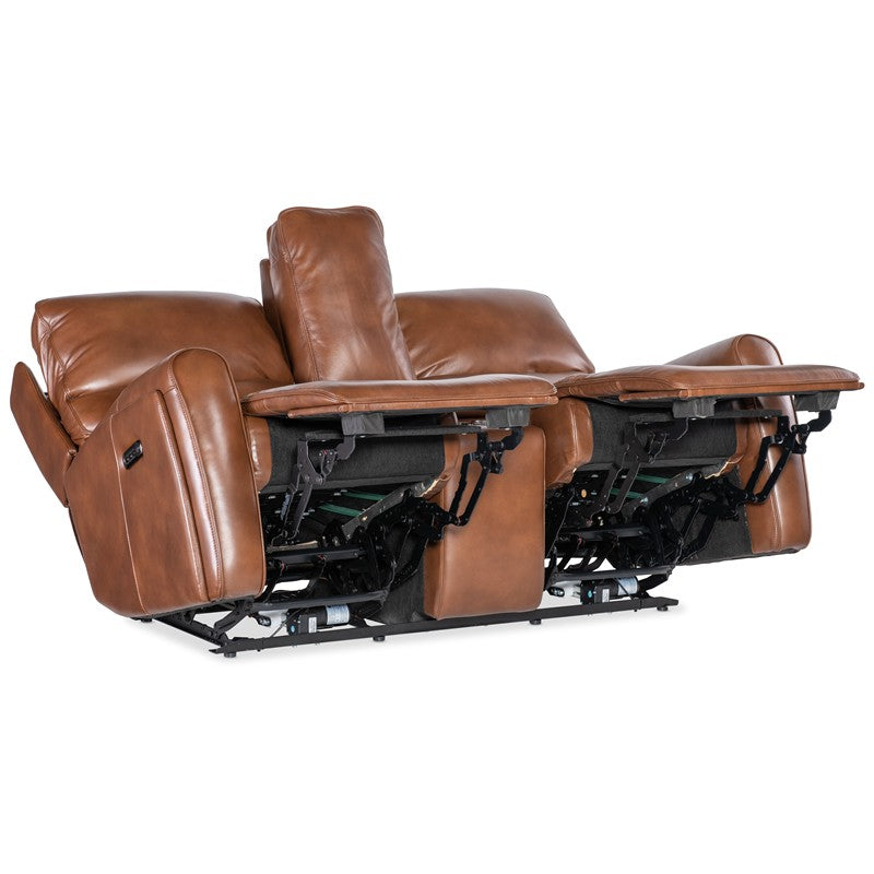 MS - Crosby Zero Gravity Power Console Loveseat With Power Headrest - Brown