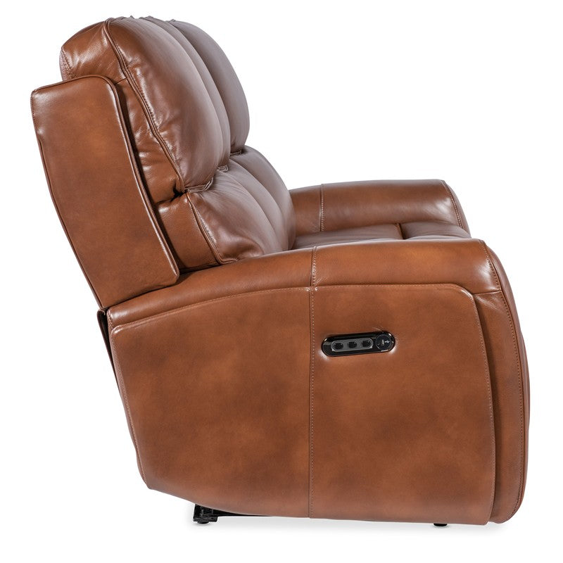 MS - Crosby Zero Gravity Power Sofa With Power Headrest - Brown