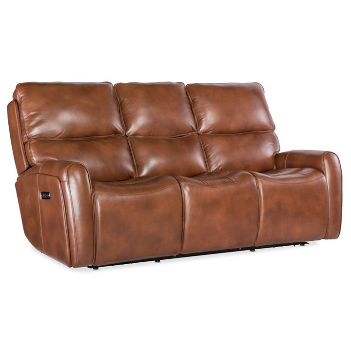 MS - Crosby Zero Gravity Power Sofa With Power Headrest - Brown