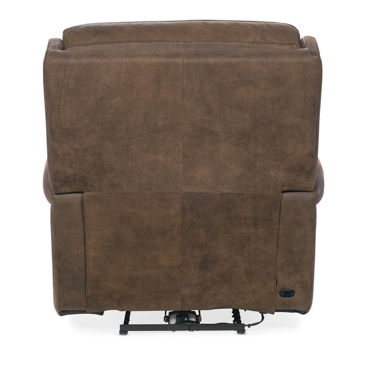 MS - Wheeler Power Recliner With Power Headrest - Dark Brown