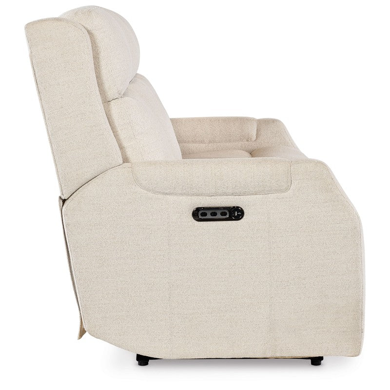 MS - Nelson Zero Gravity Power Sofa With Power Headrest And Lumbar - White