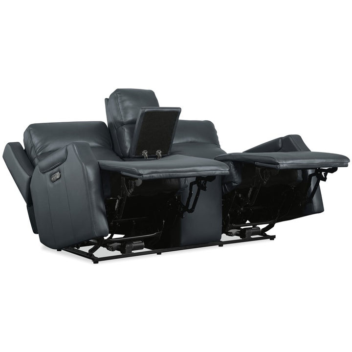 MS - Nelson Zero Gravity Power Console Loveseat With Power Headrests And Lumbar - Black
