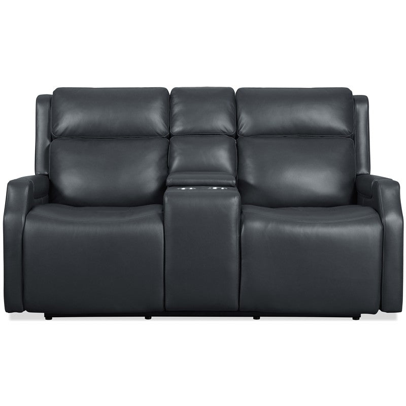 MS - Nelson Zero Gravity Power Console Loveseat With Power Headrests And Lumbar - Black