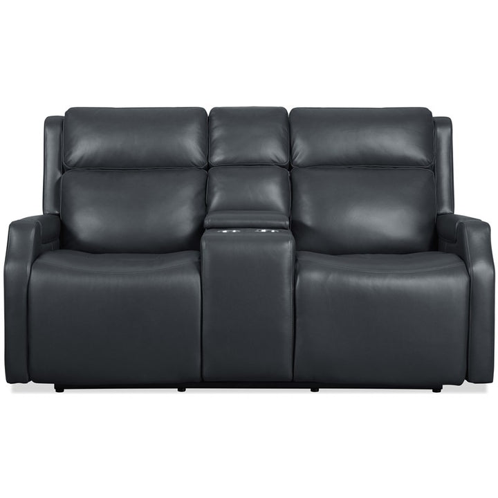 MS - Nelson Zero Gravity Power Console Loveseat With Power Headrests And Lumbar - Black