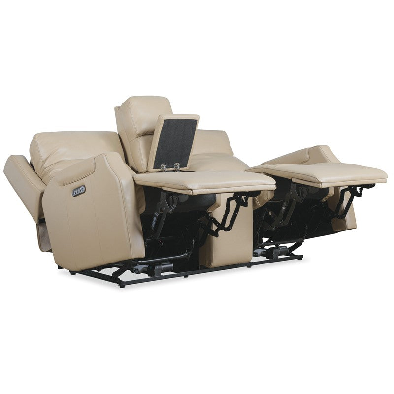 MS - Nelson Zero Gravity Power Console Loveseat With Power Headrest And Lumbar - Beige