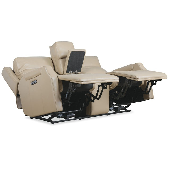 MS - Nelson Zero Gravity Power Console Loveseat With Power Headrest And Lumbar - Beige