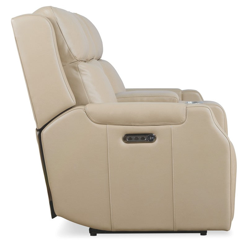 MS - Nelson Zero Gravity Power Console Loveseat With Power Headrest And Lumbar - Beige