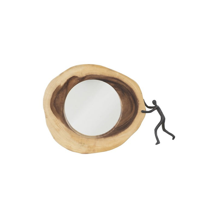 Atlas Cross Cut Mirror, Small, Right Side Full Body