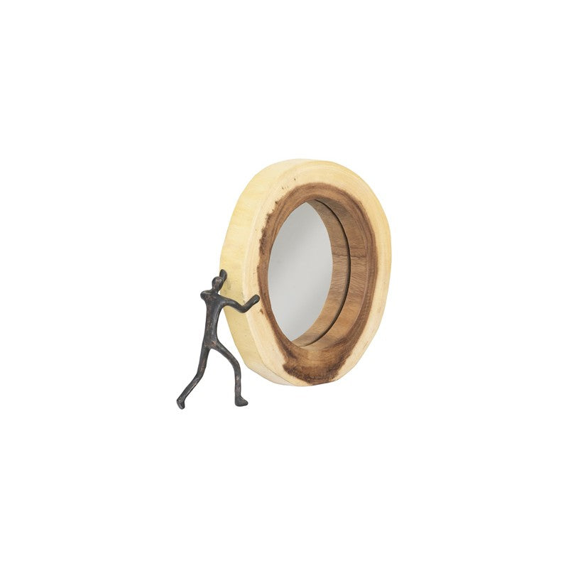Atlas Cross Cut Mirror, Small, Left Side Full Body