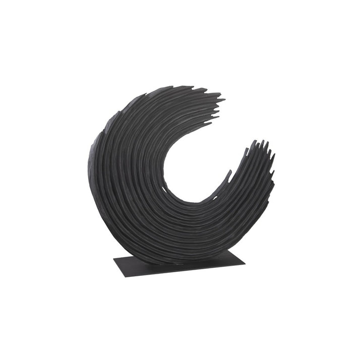 Swoop Tabletop Sculpture, Black Wood